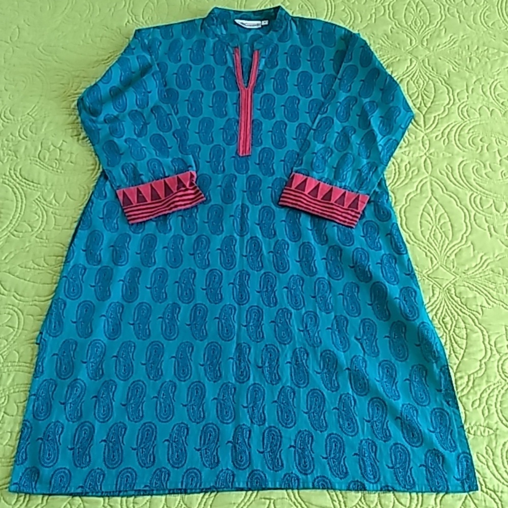 Blue Indian Punjabi Pakistani kurta tunic